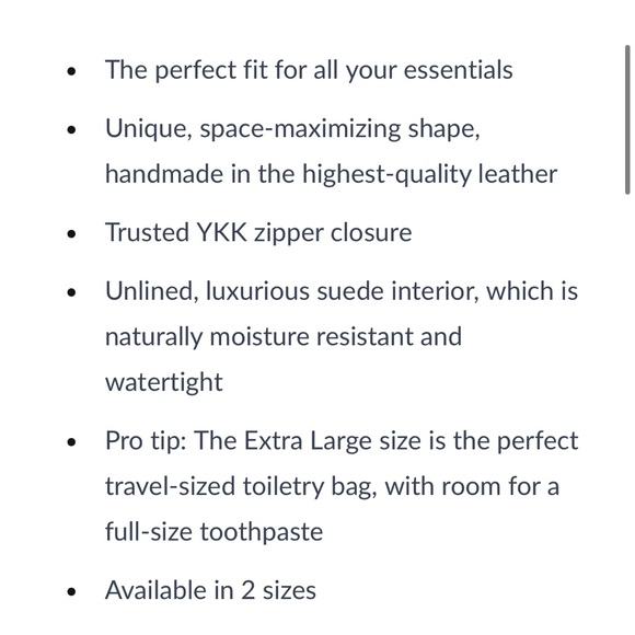 Portland Leather Large Makeup Bag in Storm - Picture 6 of 7